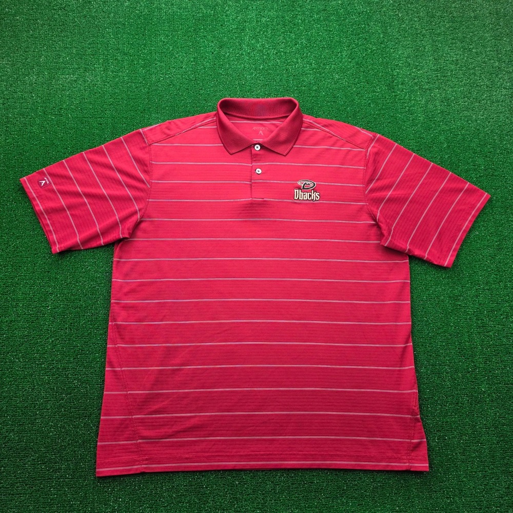 Arizona Diamondbacks Antigua Polo Shirt Mens Large Sedona Red D-Backs Baseball